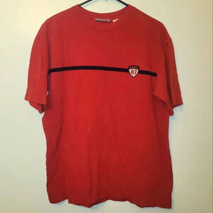 Aeropostale Vintage Aero 87 Mens Med Tee Red w/blue stripe Y2K Millennium LOT N